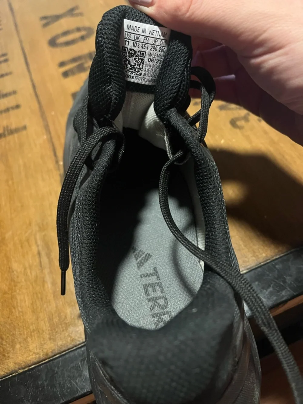 adidas Men's All-Black Athletic Running Shoes - Picture 3 of 3